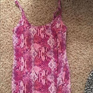 Pink Snake Skin Pattern Tank